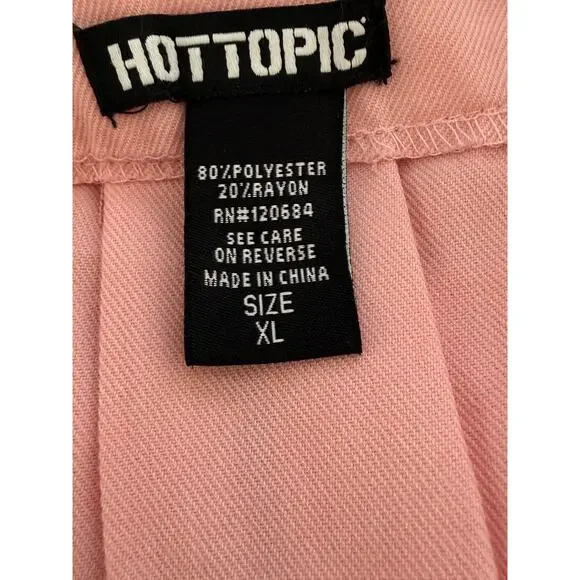 Hot Topic Pink Pleated Mini Skirt Size XL - Picture 3 of 8